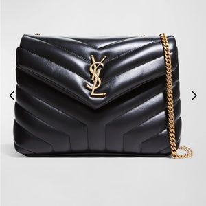 Saint Laurent Loulou Small Matelasse Calfskin Flap-Top Shoulder Bag.